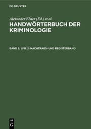 Cover von Nachtrags- und Registerband