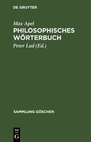 Cover von Philosophisches Wörterbuch