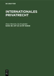 Cover von Art 20-24 nF EGBGB