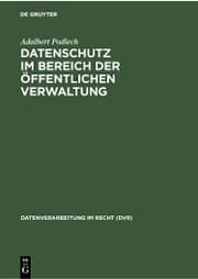 Cover von Datenschutz im Bereich der öffentlichen Verwaltung