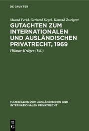 Cover von Gutachten zum Internationalen und Ausländischen Privatrecht, 1969