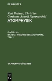 Cover von Theorie des Atombaus, Teil 1