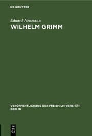 Cover von Wilhelm Grimm