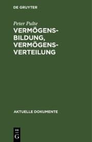 Cover von Vermögensbildung, Vermögensverteilung