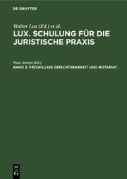 Cover von Freiwillige Gerichtsbarkeit und Notariat