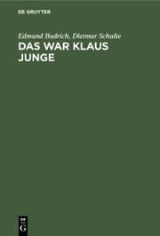 Cover von Das war Klaus Junge