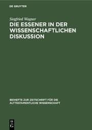 Cover von Die Essener in der wissenschaftlichen Diskussion