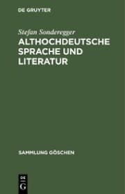Cover von Althochdeutsche Sprache und Literatur