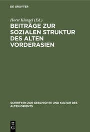 Cover von Beiträge zur sozialen Struktur des Alten Vorderasien