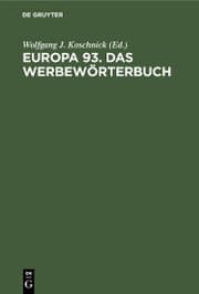 Cover von Europa 93. Das Werbewörterbuch