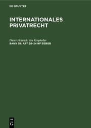 Cover von Art 20-24 nF EGBGB