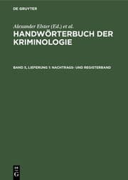 Cover von Nachtrags- und Registerband