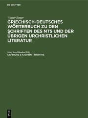 Cover von Griechisch-Deutsches Wörterbuch zu den Schriften des NTs und der übrigen urchristlichen Literatur (AAYWB70), Band: 5