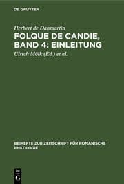 Cover von Folque de Candie, Band 4: Einleitung