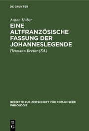 Cover von Eine altfranzösische Fassung der Johanneslegende