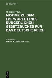 Cover von Allgemeiner Theil