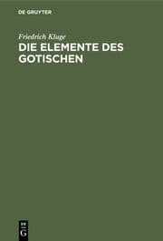 Cover von Die Elemente des Gotischen
