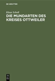 Cover von Die Mundarten des Kreises Ottweiler