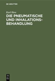 Cover von Die pneumatische und Inhalations-Behandlung