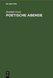 Cover von Poetische Abende