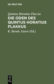 Cover von Die Oden des Quintus Horatius Flakkus