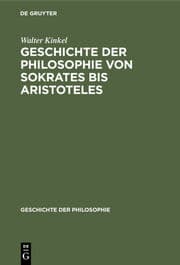 Cover von Geschichte der Philosophie von Sokrates bis Aristoteles