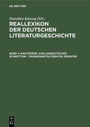 Cover von Nachträge: Auslanddeutsches Schrifttum - Trunkenheitsliteratur. Register