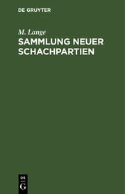 Cover von Sammlung neuer Schachpartien