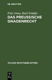 Cover von Das Preußische Gnadenrecht