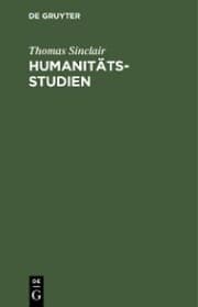 Cover von Humanitätsstudien