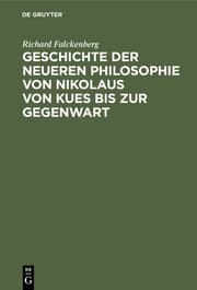 Cover von Geschichte der neueren Philosophie von Nikolaus von Kues bis zur Gegenwart