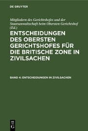 Cover von Entscheidungen in Zivilsachen