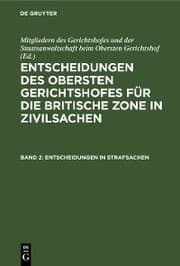 Cover von Entscheidungen in Strafsachen