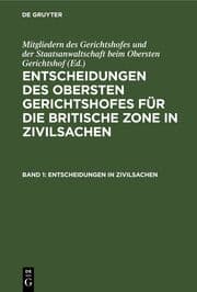 Cover von Entscheidungen in Zivilsachen