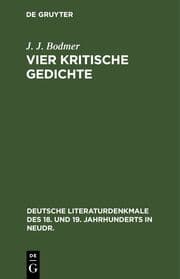 Cover von Vier kritische Gedichte