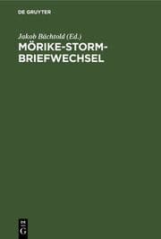 Cover von Mörike-Storm-Briefwechsel