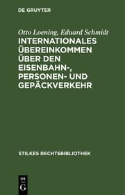Cover von Internationales Übereinkommen über den Eisenbahn-, Personen- und Gepäckverkehr