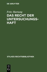 Cover von Das Recht der Untersuchungshaft