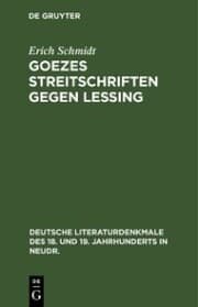 Cover von Goezes Streitschriften gegen Lessing