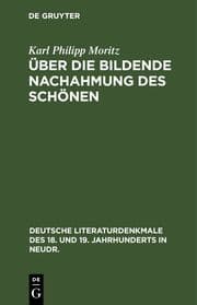 Cover von Über die Bildende Nachahmung des Schönen