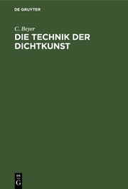 Cover von Die Technik der Dichtkunst