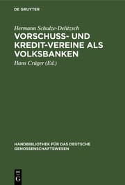 Cover von Vorschuß- und Kredit-Vereine als Volksbanken