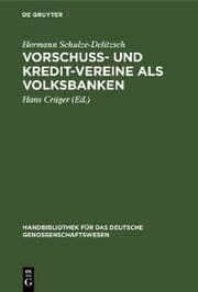 Cover von Vorschuß- und Kredit-Vereine als Volksbanken