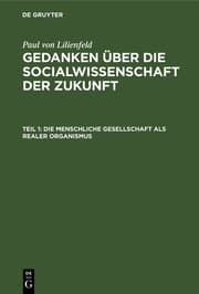 Cover von Die menschliche Gesellschaft als realer Organismus