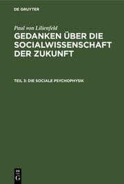 Cover von Die sociale Psychophysik
