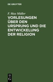 Cover von Vorlesungen über den Ursprung und die Entwickelung der Religion