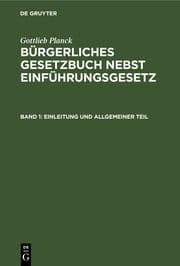 Cover von Einleitung und Allgemeiner Teil