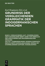 Cover von Vorbemerkungen. Nominalcomposita. Reduplicierte Nominalbildungen. Nomina mit Stammbildenden Suffixen. Wurzelnomina