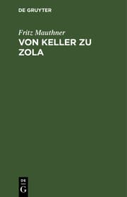 Cover von Von Keller zu Zola