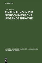 Cover von Einführung in die nordchinesische Umgangssprache